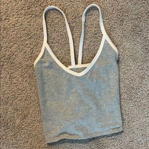 Gray crop top